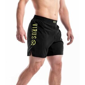 Virus Vortex Combat Shorts Small S New Black Lime Punch NWT MMA
